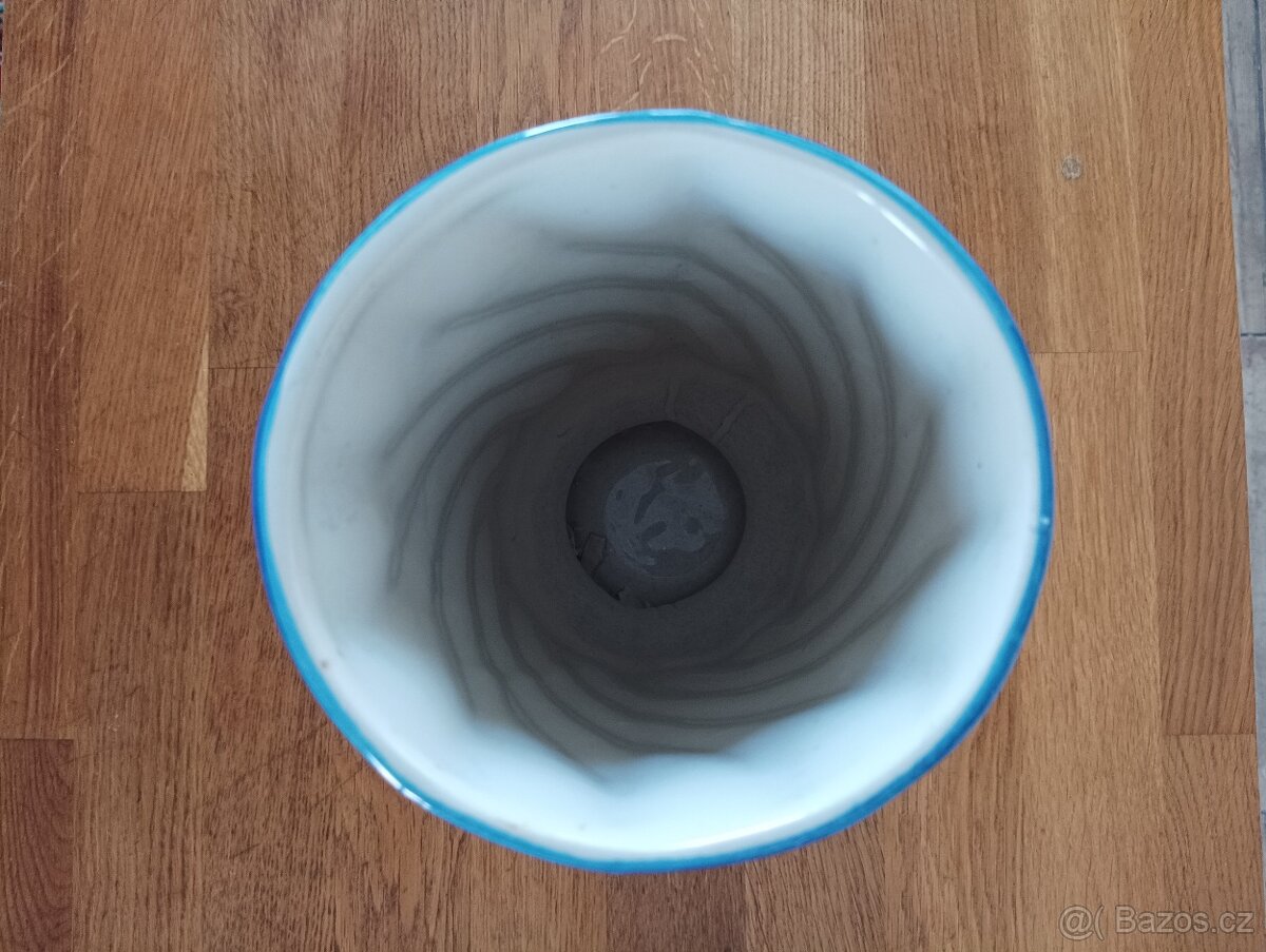 BRETAŇSKÁ FAJÁNS VÁZA QUIMPER RUČNĚ MALOVANÁ - 18