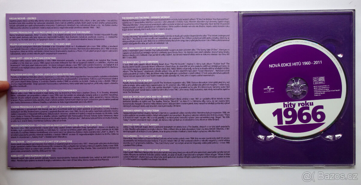 CD Various – Hity Roku 1961, 62, 63, 64, 65 + 1966 LEVNĚ - 18