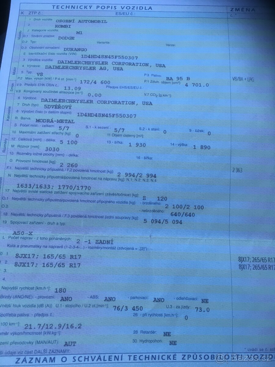Dodge Durango 4,7 V8 LPG - 18
