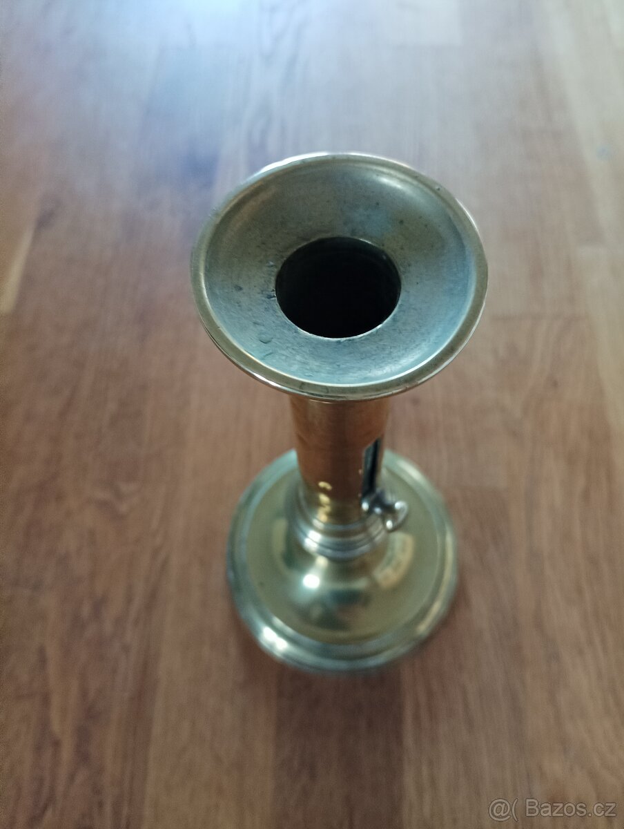 MOSAZNÝ EMPÍROVÝ SVÍCEN BIEDERMEIER Z 19. STOLETÍ Z FRANCIE - 18