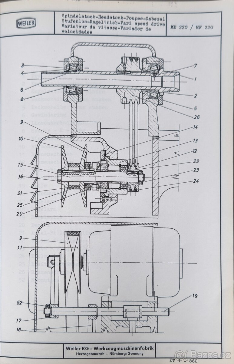 Soustruh WEILER MD220_2 - 18