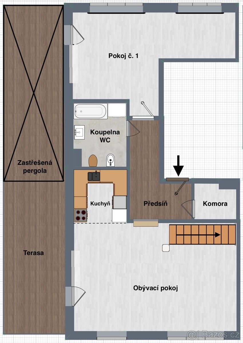 Mezonetový byt 3+kk s 30 m² terasou a dechberoucím výhledem - 18