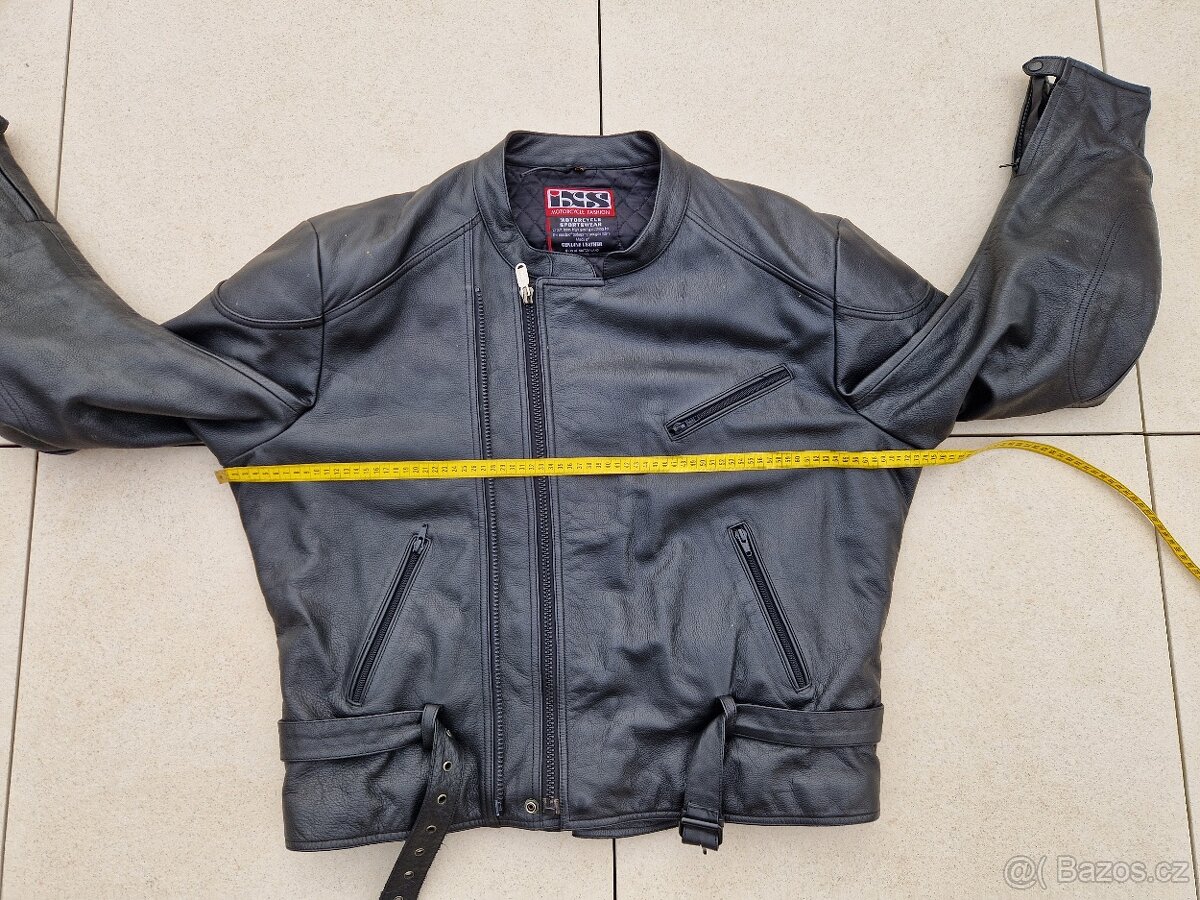 Pánská kožená moto bunda iXS velikost 66 (3XL) - 18