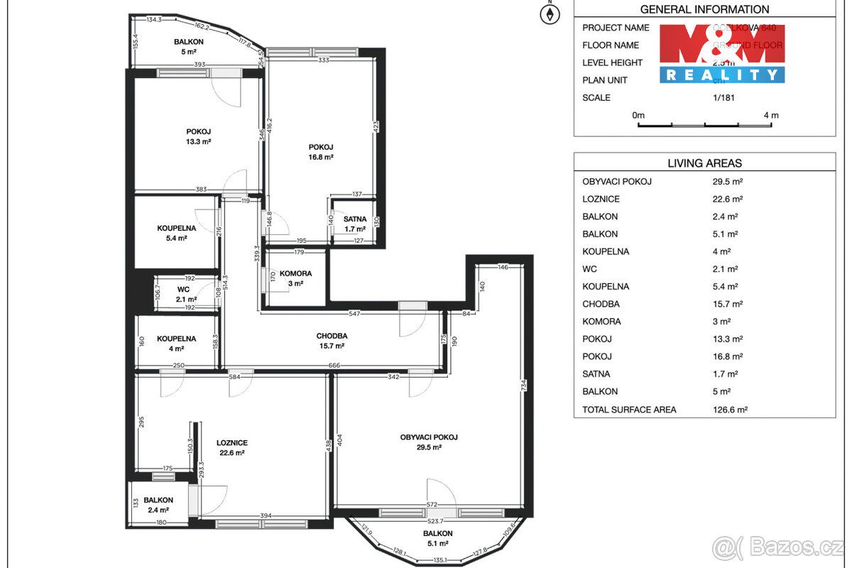 Prodej bytu 4+kk, 113 m², Praha, ul. Ocelkova - 18