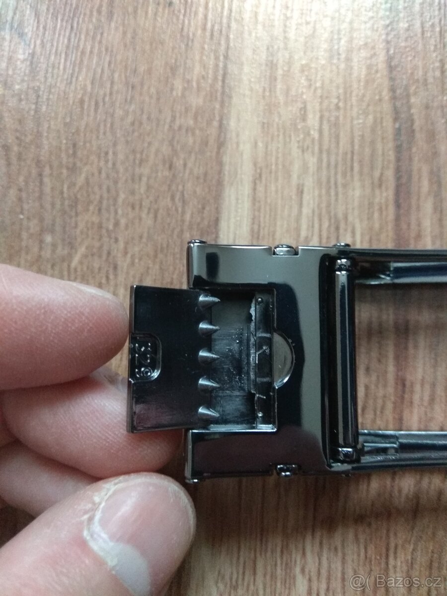 Nové pánské kožené opasky Bandi s aut. sponou - černý, hnědý - 18