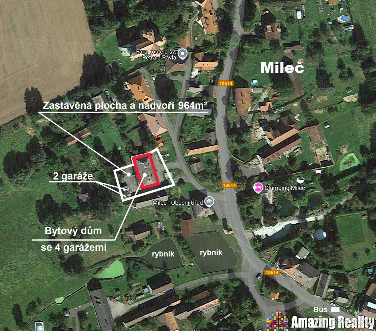 Prodej zděného bytu s plechovou garáží, v obci Mileč - 18