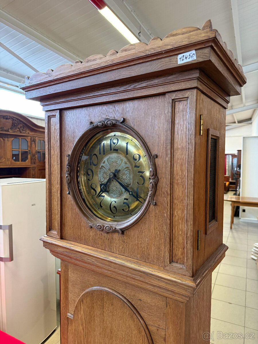 Anglické dubové podlahové bicí hodiny - 18