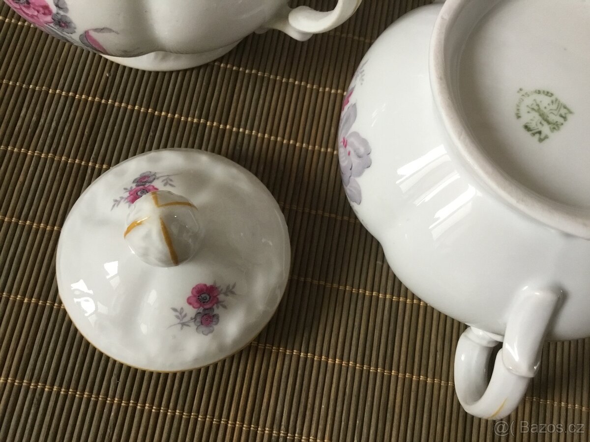 karafa, cukrenka, odlivky, talirek, konvice - 18