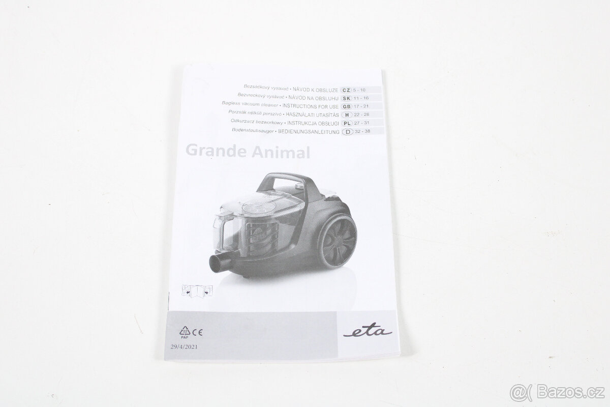 Podlahový vysavač ETA Grande Animal 2223 90000 - 18