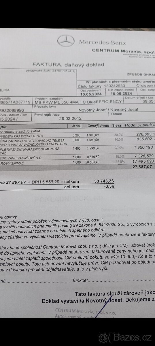 Mercedes-benz ml 350 225kw 2012(DPH nelze) - 18