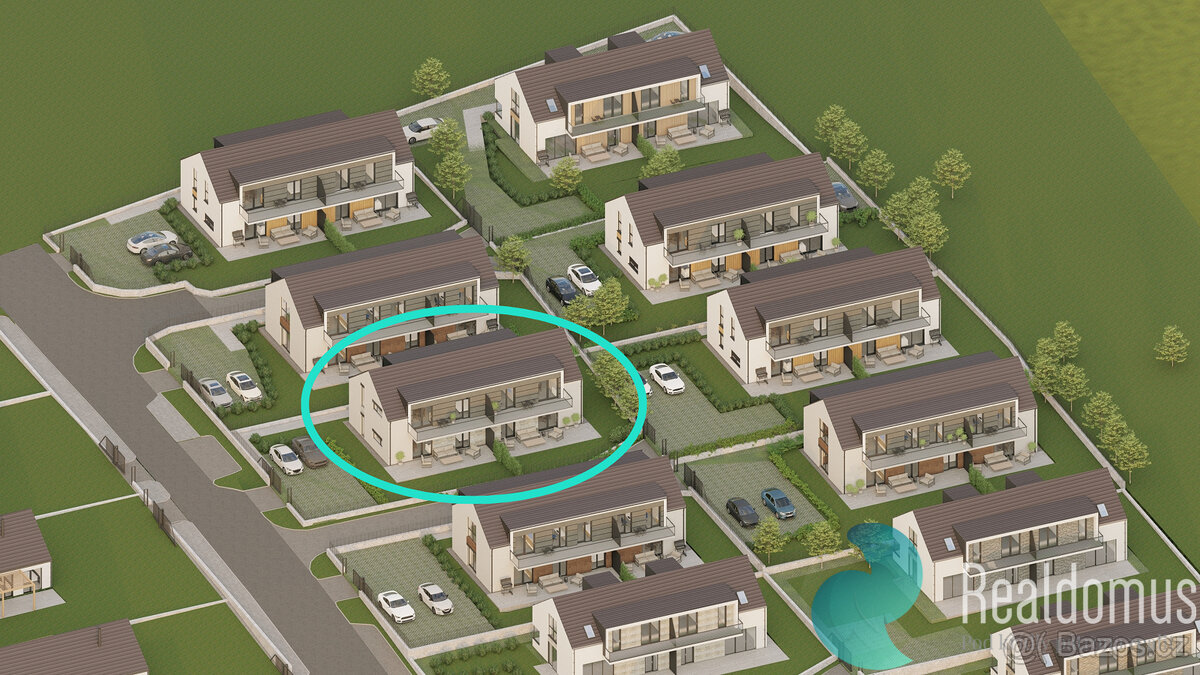 Byt 4+kk, 99m2, balkón 20,9m2, 2 parkovací stání, zahradní d - 18