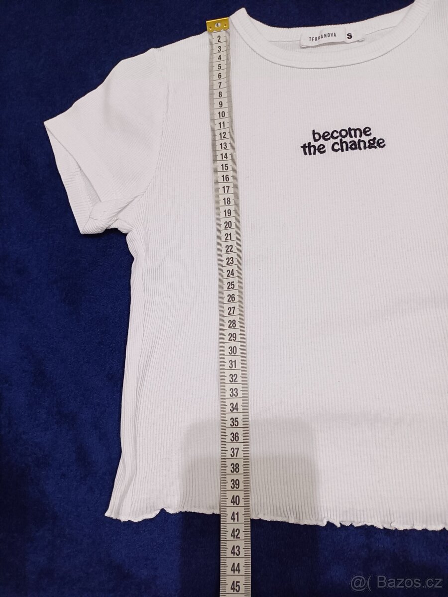 Dívčí triko, crop-top vel. 158/164 - 18