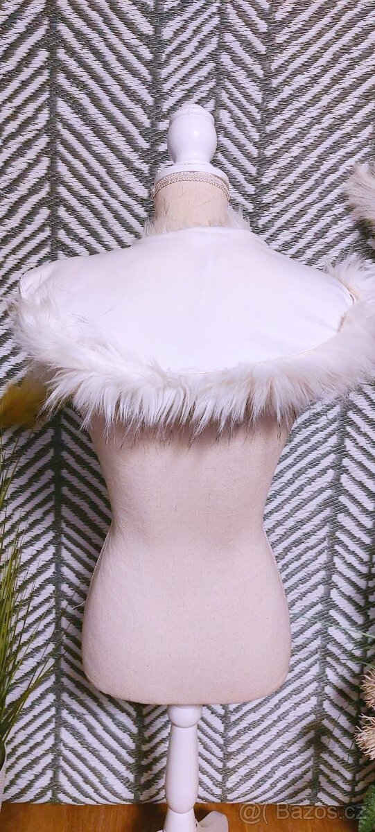 BÍLÝ KABÁTEK - MANGO vel. M + LUXUSNÍ LÍMEC - 18