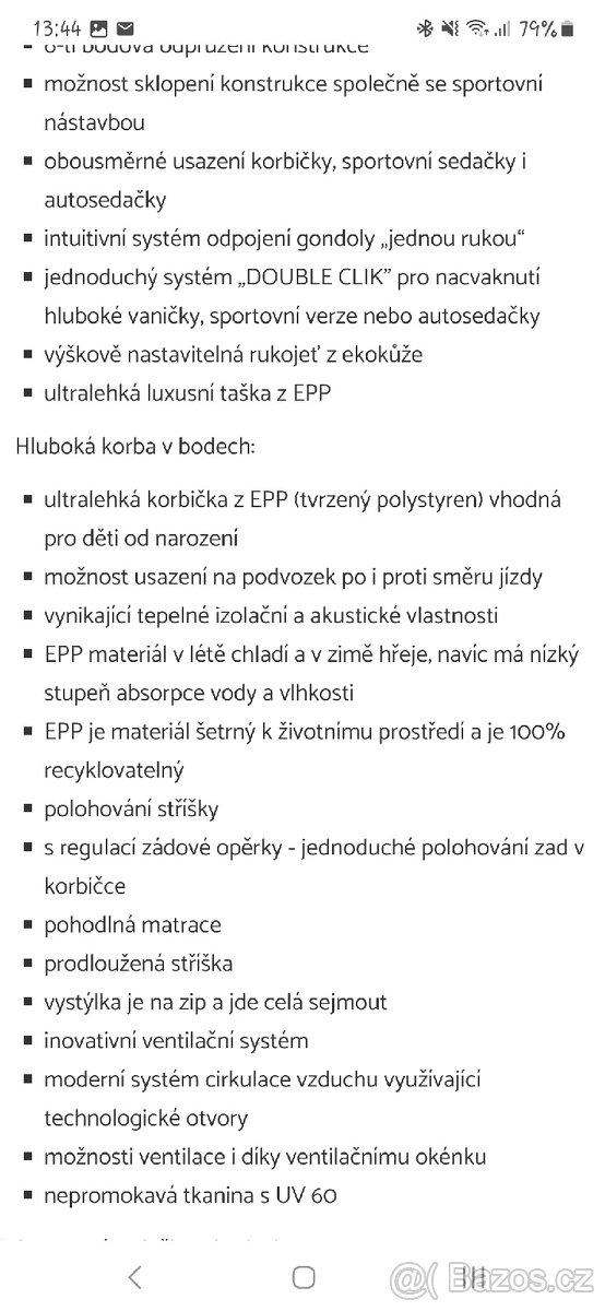 Kočárek Junama termo line Tex - 18