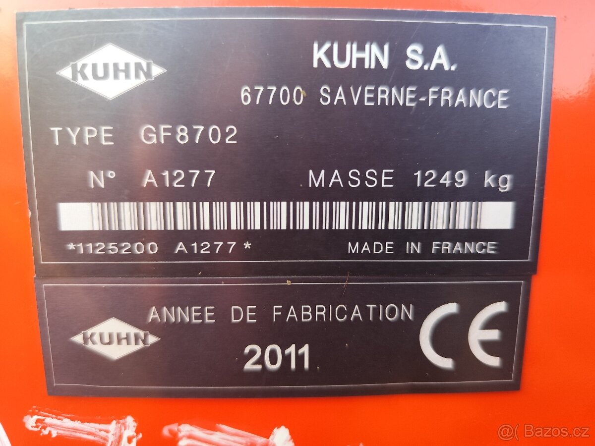 Obraceč píce KUHN GF 8702 - 18