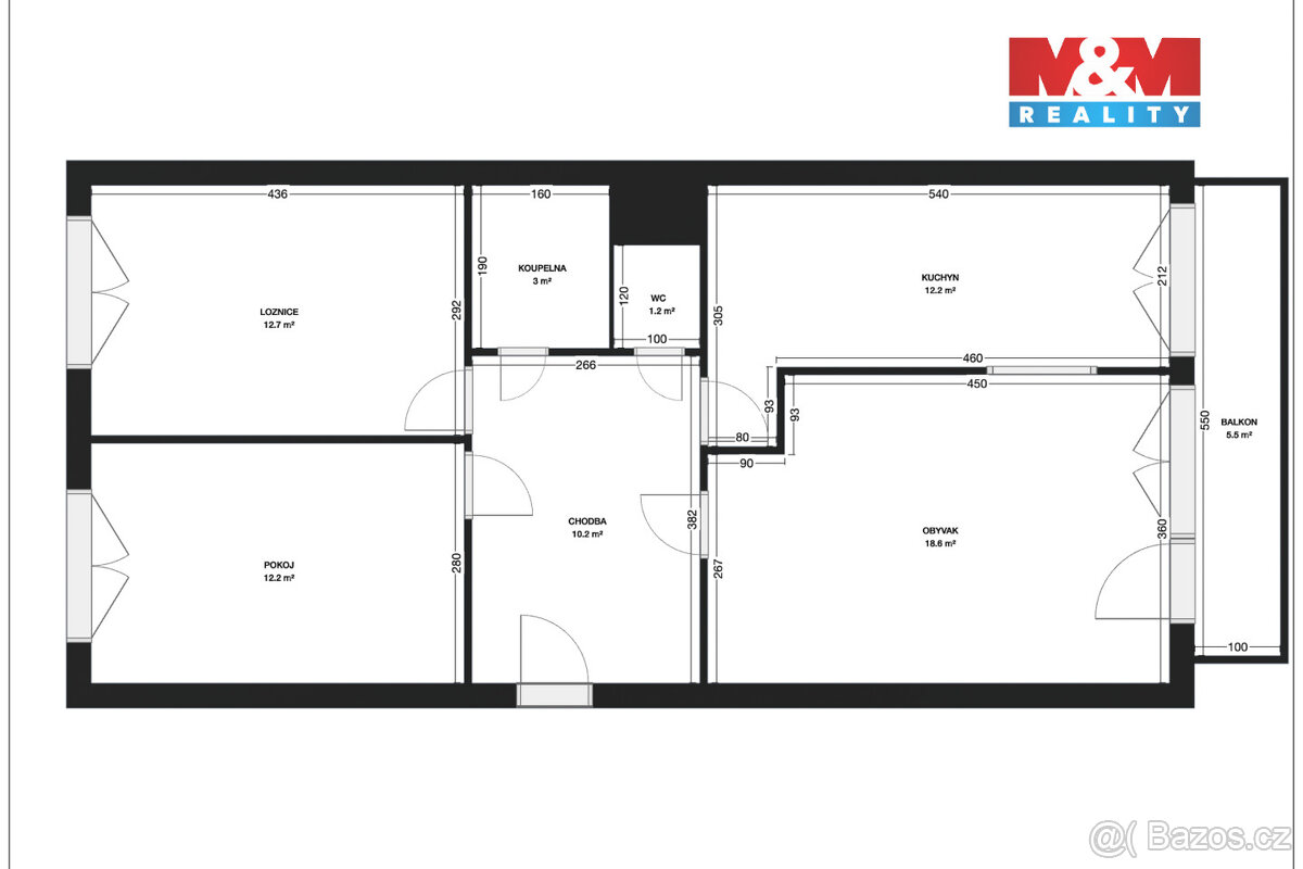 Pronájem bytu 3+kk v Mladé Boleslavi, ul. 17. listopadu - 18