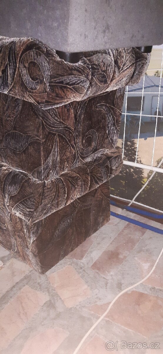 vintage rozkládací gauč z masivu + 2ks. bobík - 18