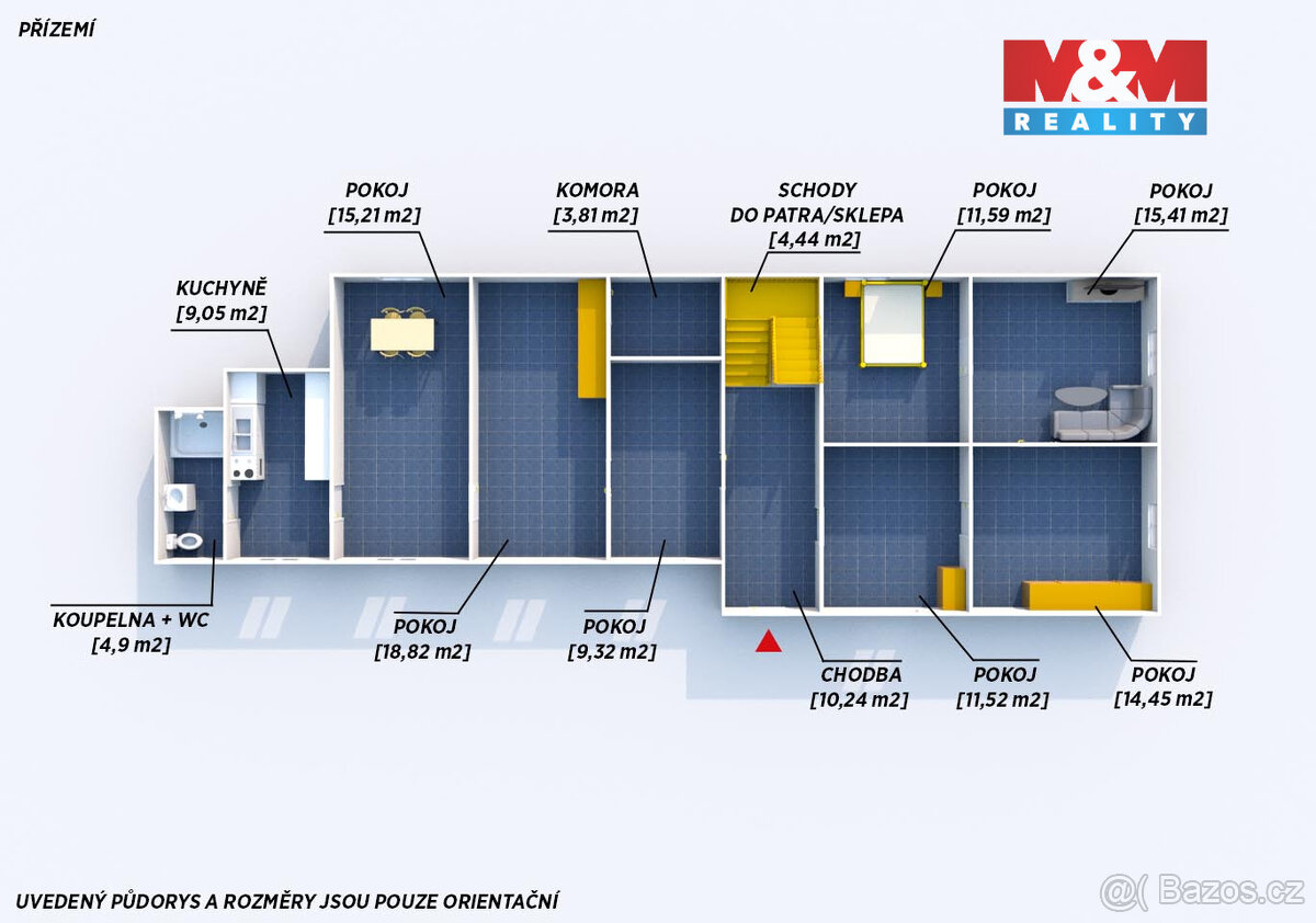 Prodej rodinného domu, 124 m², Úherce, ul. Náves - 18