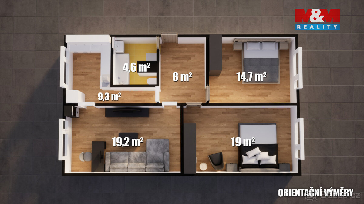 Prodej bytu 3+1 v Ústí nad Labem, ul. Tolstého - 18