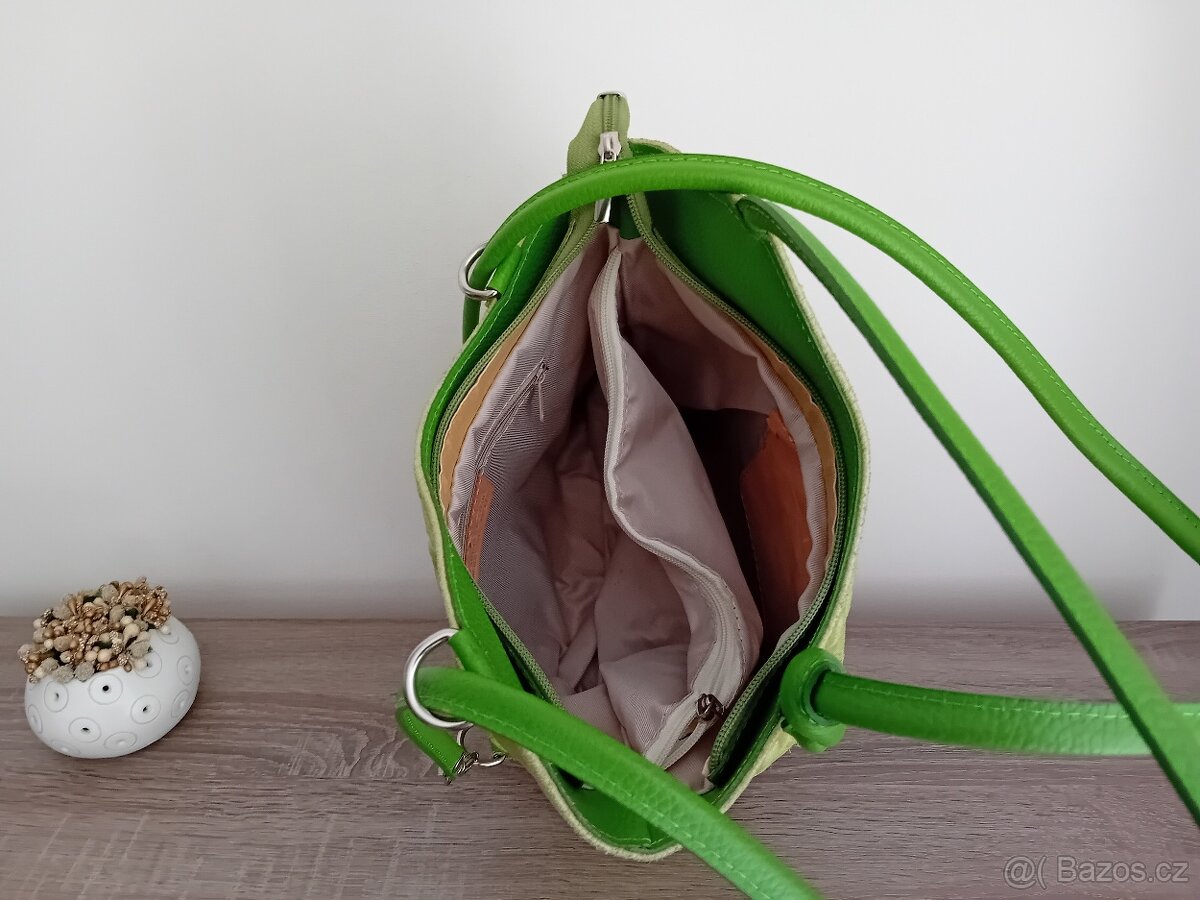 F.Z. Genuine Leather dámská kabelka + batůžek kožená - 18