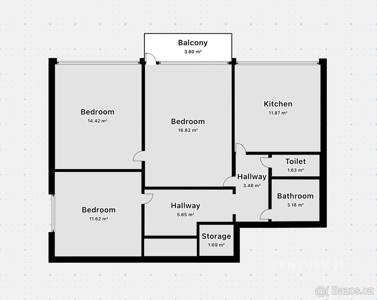 Pronájem bytu 3+1/B, po kompletní rekonstrukci, Vodňanská ul - 18
