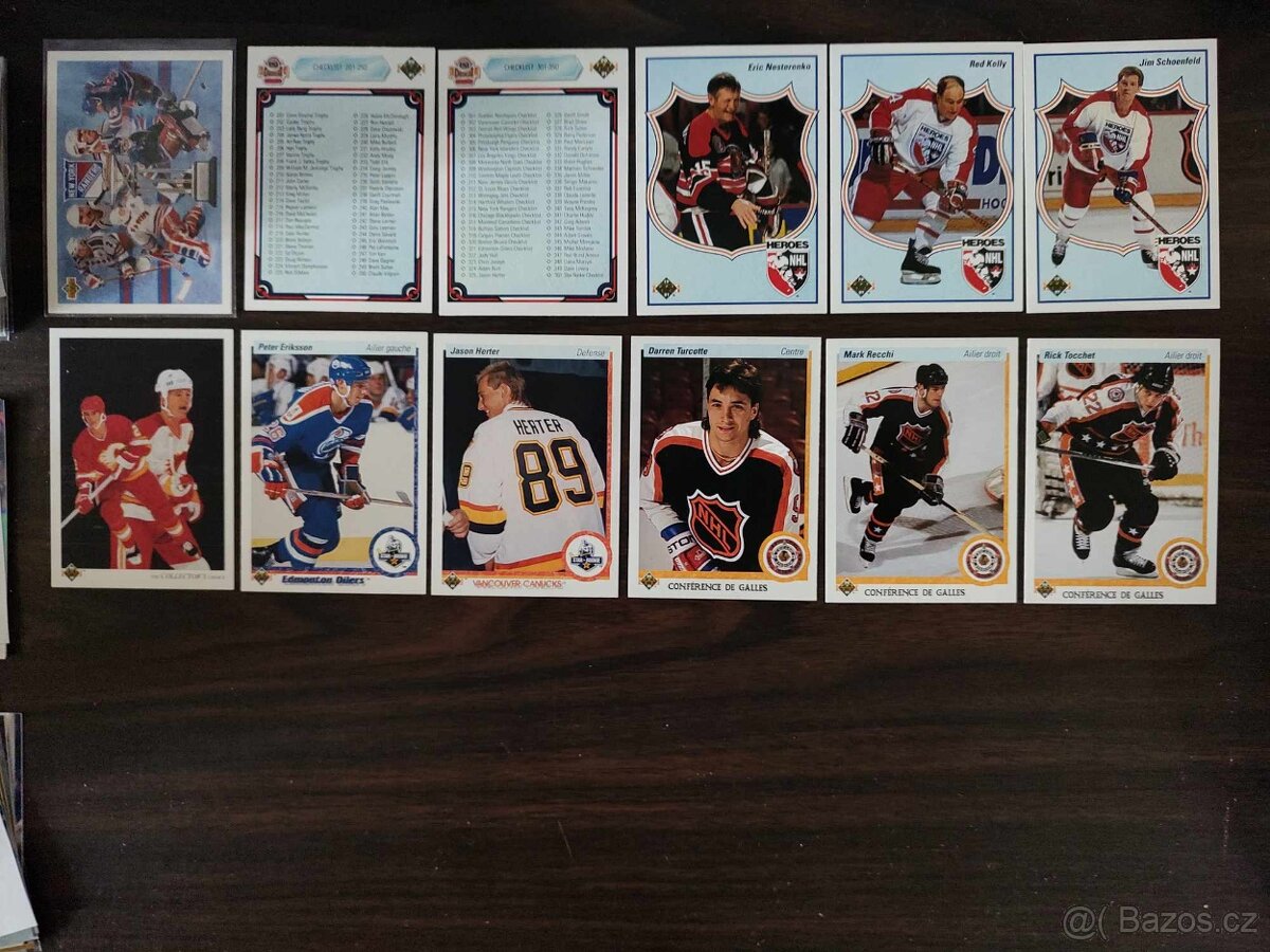 Predám hokejové kartičky z 90 rokov (UD,Top.,metal, pacific. - 18