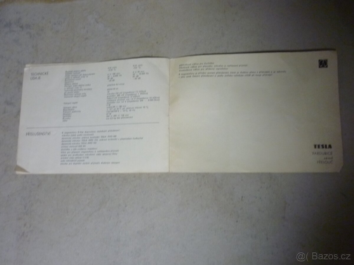 NÁVODY,TECH.PLÁNY STABILZDROJE TESLA BS-525/GRAMOF.TESLA B54 - 18