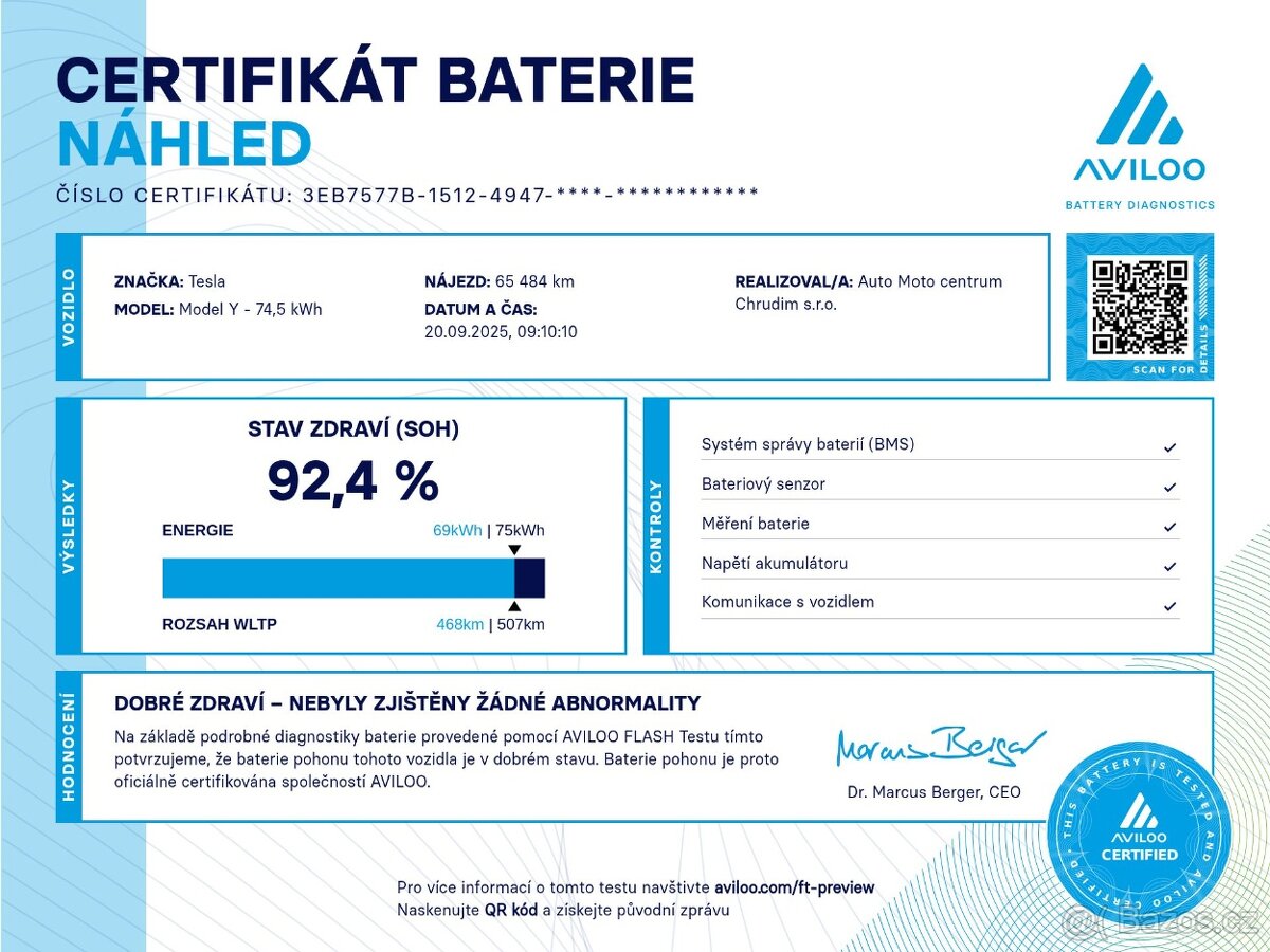 Tesla Model Y Long Range 378kW SOH 92,4%(ODPOČET DPH) - 18