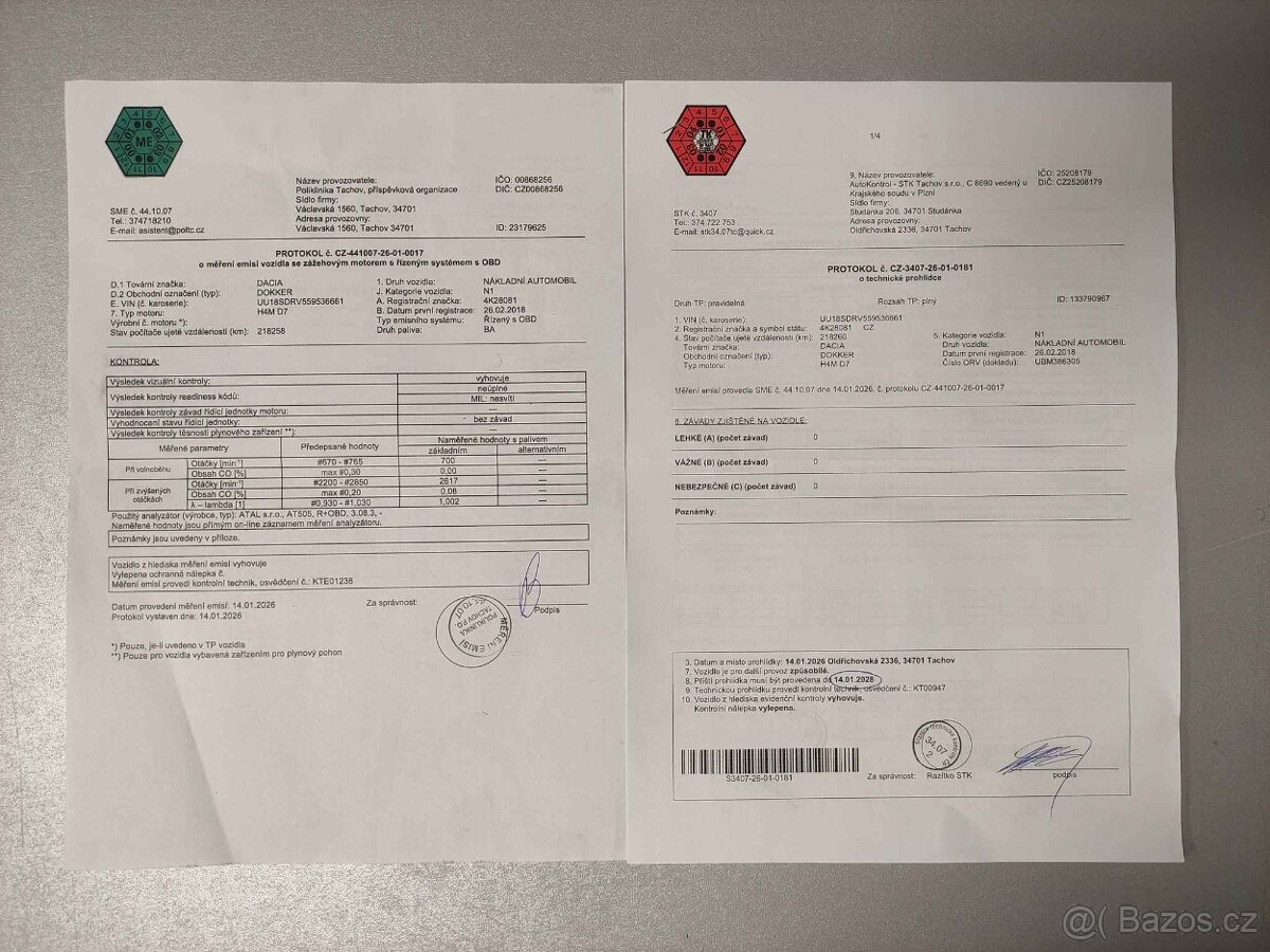 DACIA DOKKER 1.6i 75KW,2018,ZÁVĚS,SKŘÍŇ,ODPOČET DPH, - 18