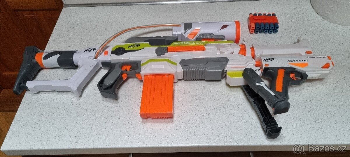 Nerf MODULUS 3V1 - elektrokulomet+brokovnice+vzduch nástavec - 18
