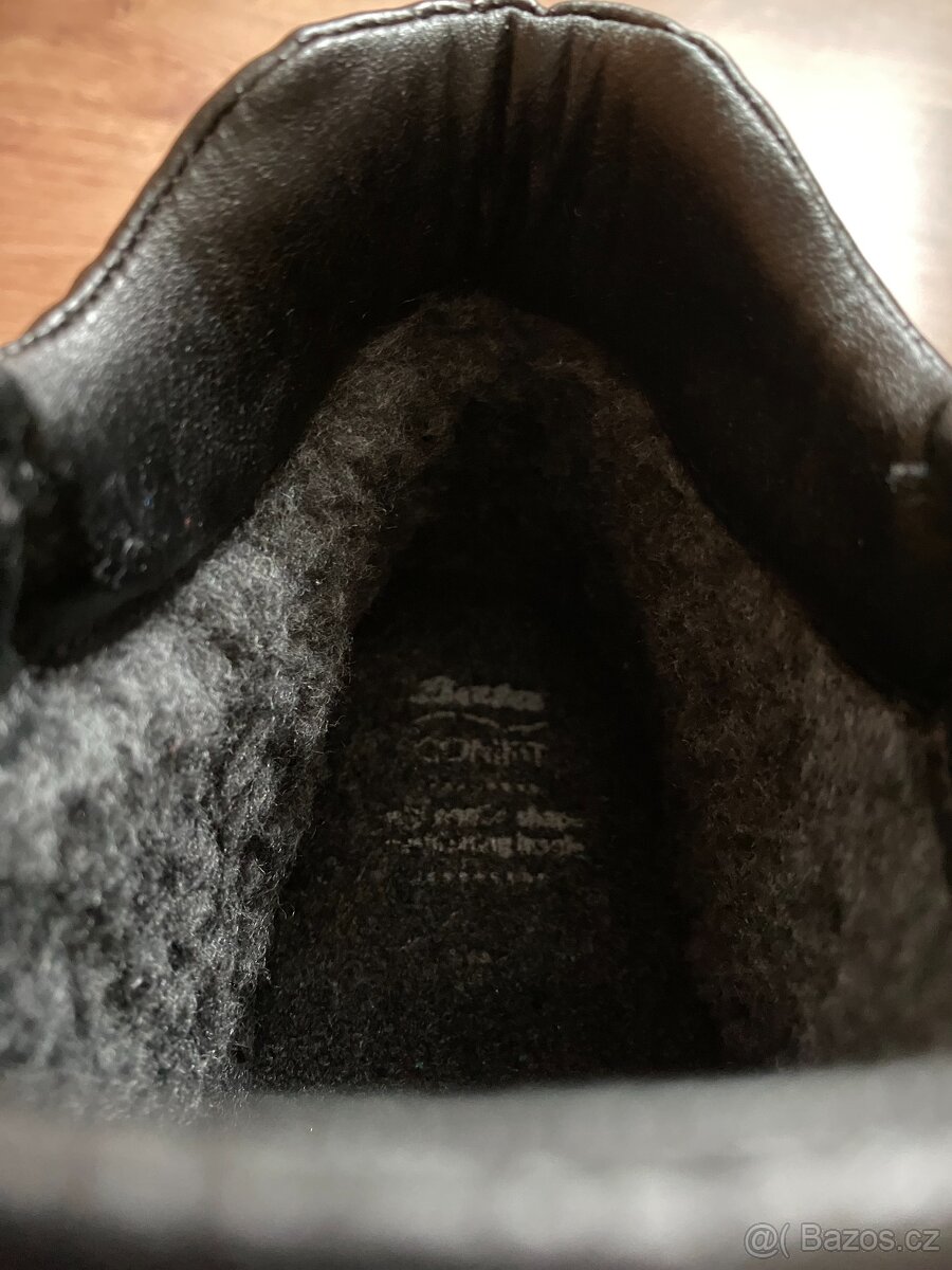 Nové pánské kožené zimní elegantní boty Baťa s kožich. - 44 - 18