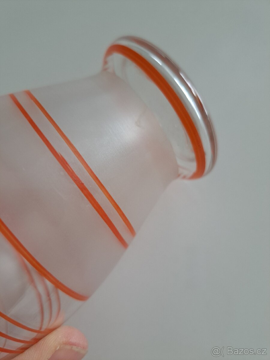 Art deco - džbán a sklenice - retro sklo - 18