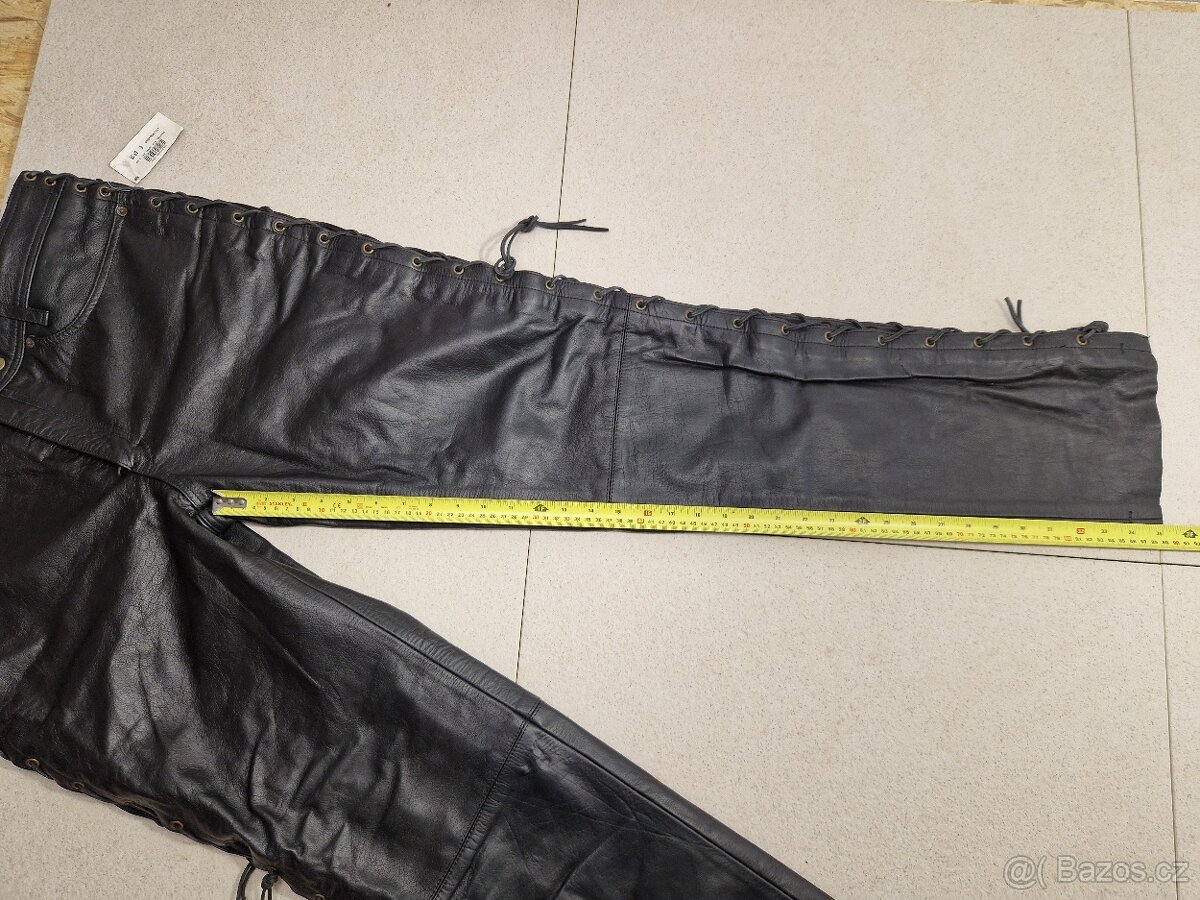 Kožené šněrovací kalhoty Polo 2XL-49x89x117x20 cm - 18