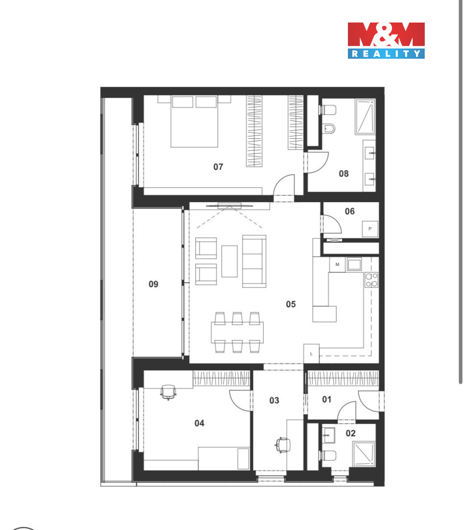 Prodej bytu 3+kk, 134 m², Plzeň, ul. Kamenická - 18