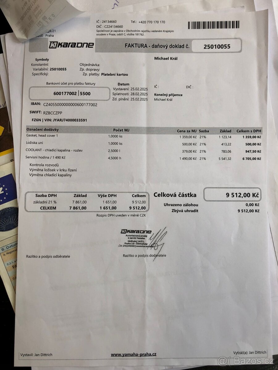 Yamaha FZ6 N Fazer, možnost splátek a protiúčtu - 18