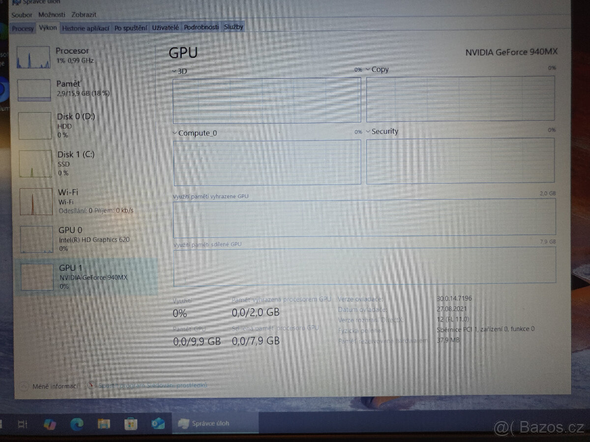 Prodám použitý notebook Acer Aspire E 15 Core i5 RAM 16GB - 18
