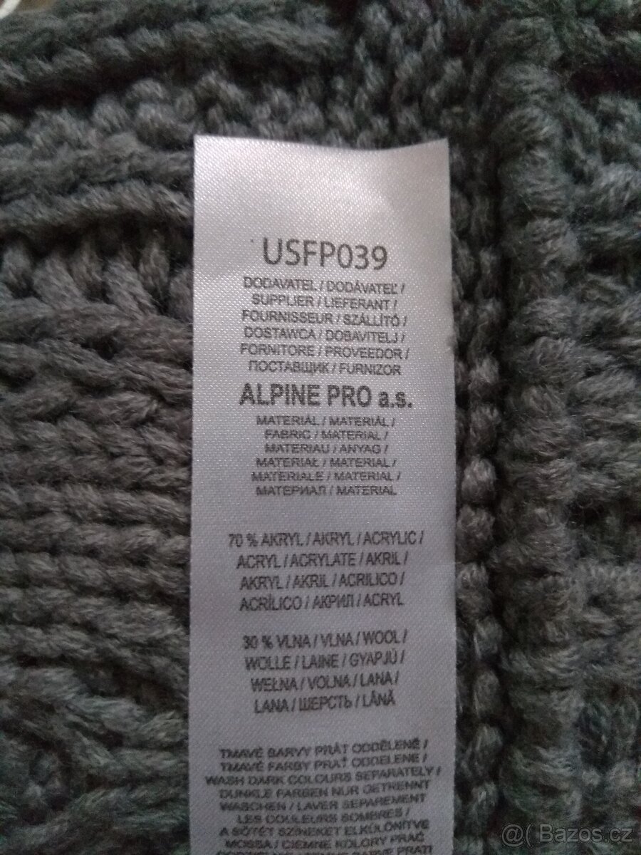 Nové unisex pletené kruhové šály ALPINE PRO - šedá, oranžová - 18