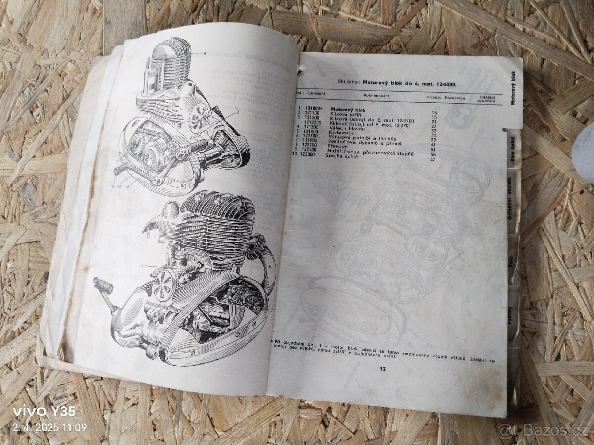 Jawa 350 pérák, Ogar 350 - díly motoru - 18