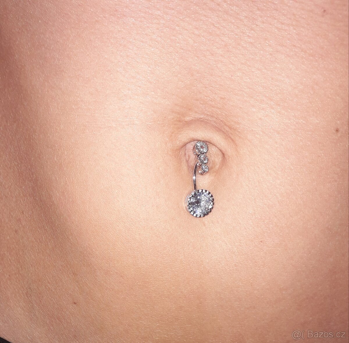 Nový piercing do pupíku třpytivý chirurgická ocel nový - 18