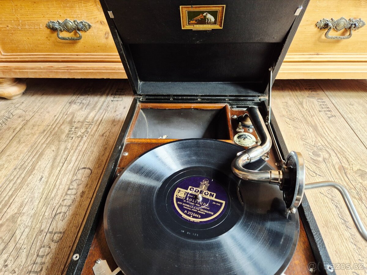 Starožitný gramofon His Master's Voice, model 101, 1925-27 - 18