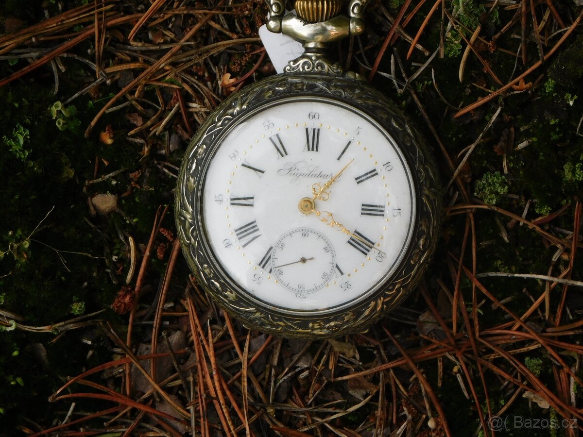 Starožitné kapesní hodinky obrovské REGULATEUR - rarita - 18