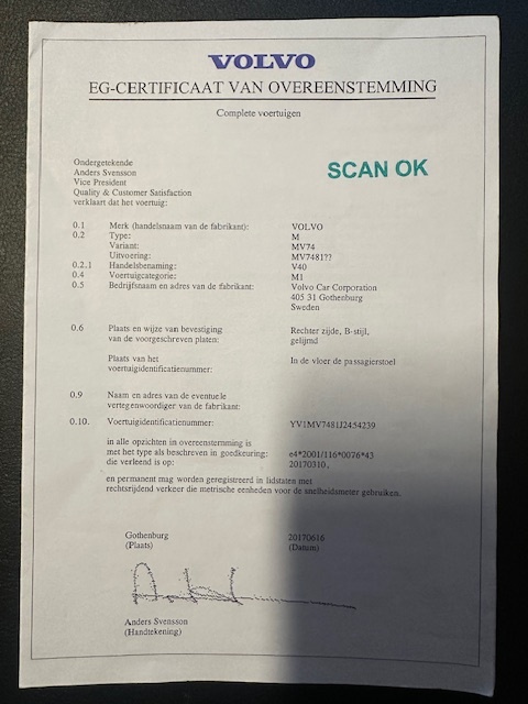 VOLVO V40 2.0D, D2, 88kw-120PK, 06/2017 - 18