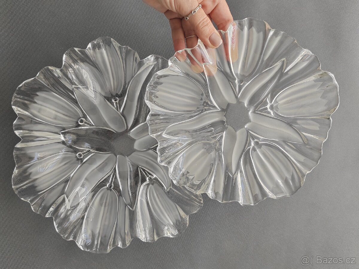 Sada skleněných servirovacich talířů a mísy od Mikasa - 18