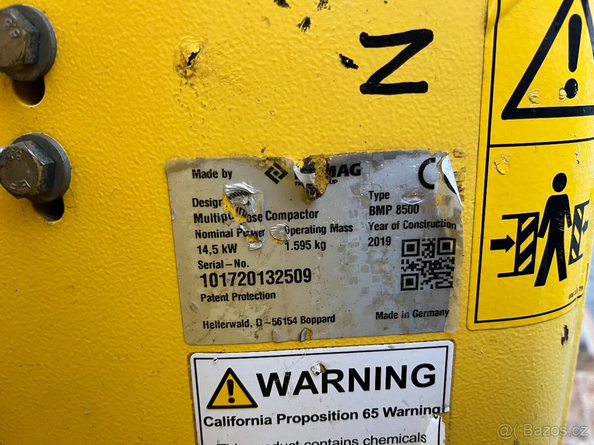 Vibrační válec jezkovy Bomag BMP 8500, 405mth, Wacker Neuson - 18