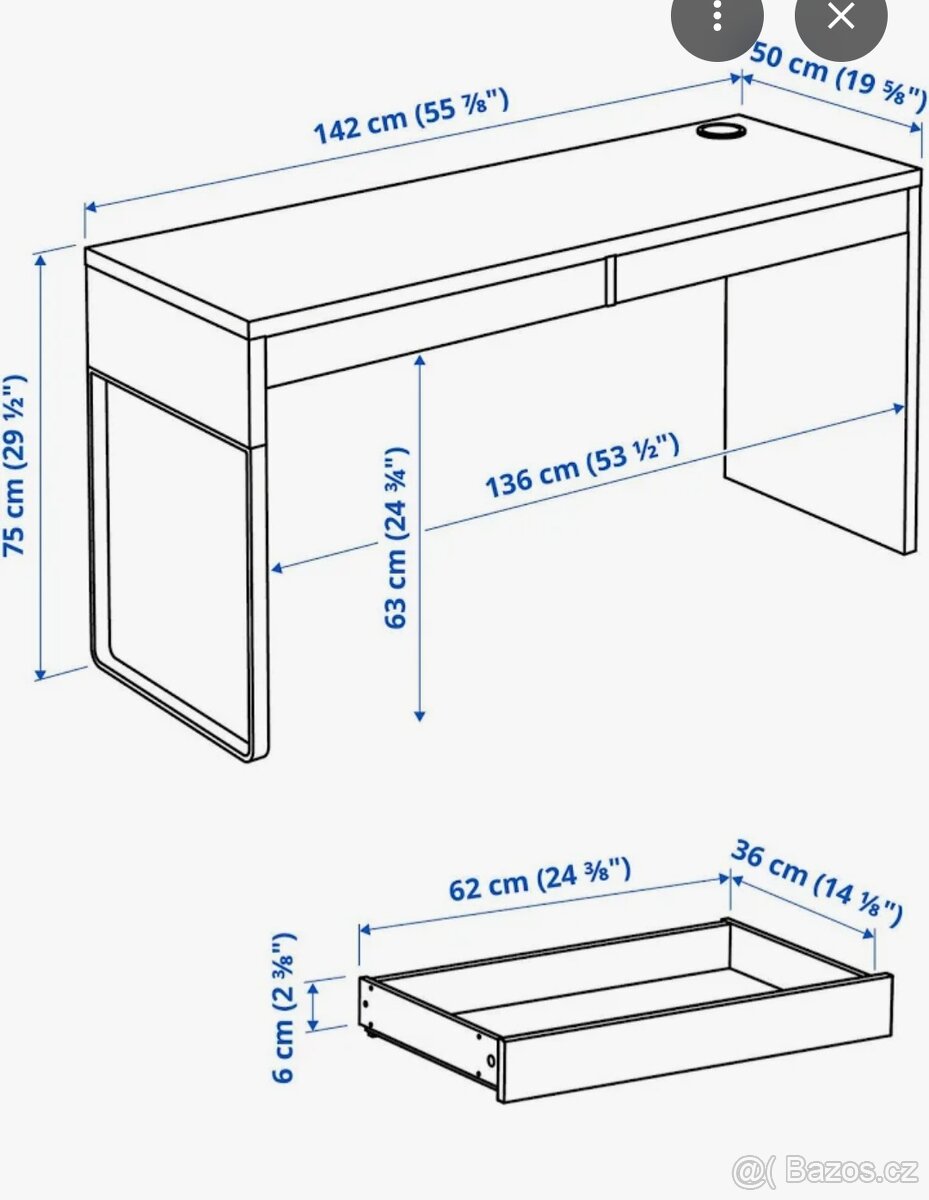Psací stůl Ikea Micke - 18