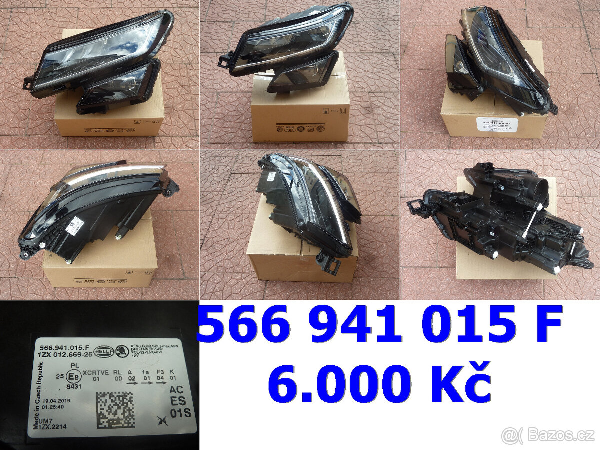 Škoda Kodiaq orig světlo lampa 566941015F 565945207A - 18
