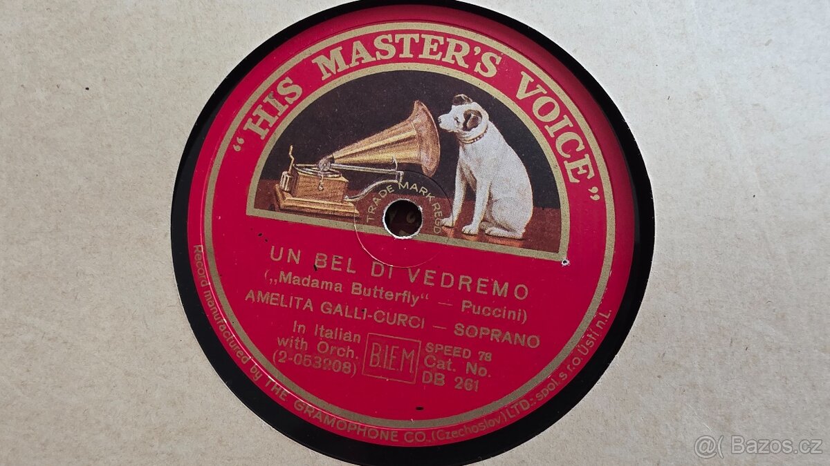 Staré šelakové desky platne LP 78 His Masters Voice - 18