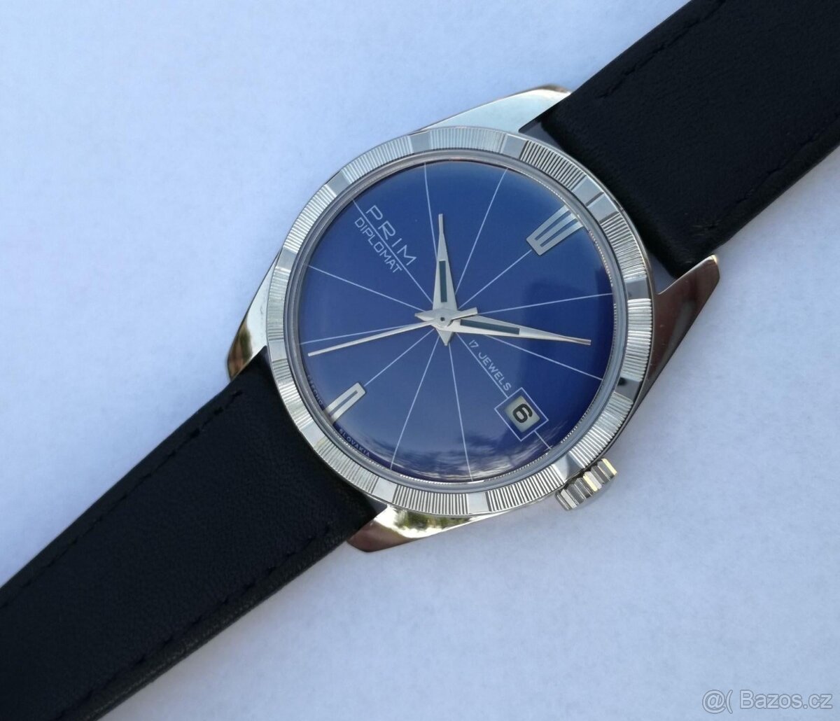 PRIM DIPLOMAT modrý ciferník TOP stav - 18