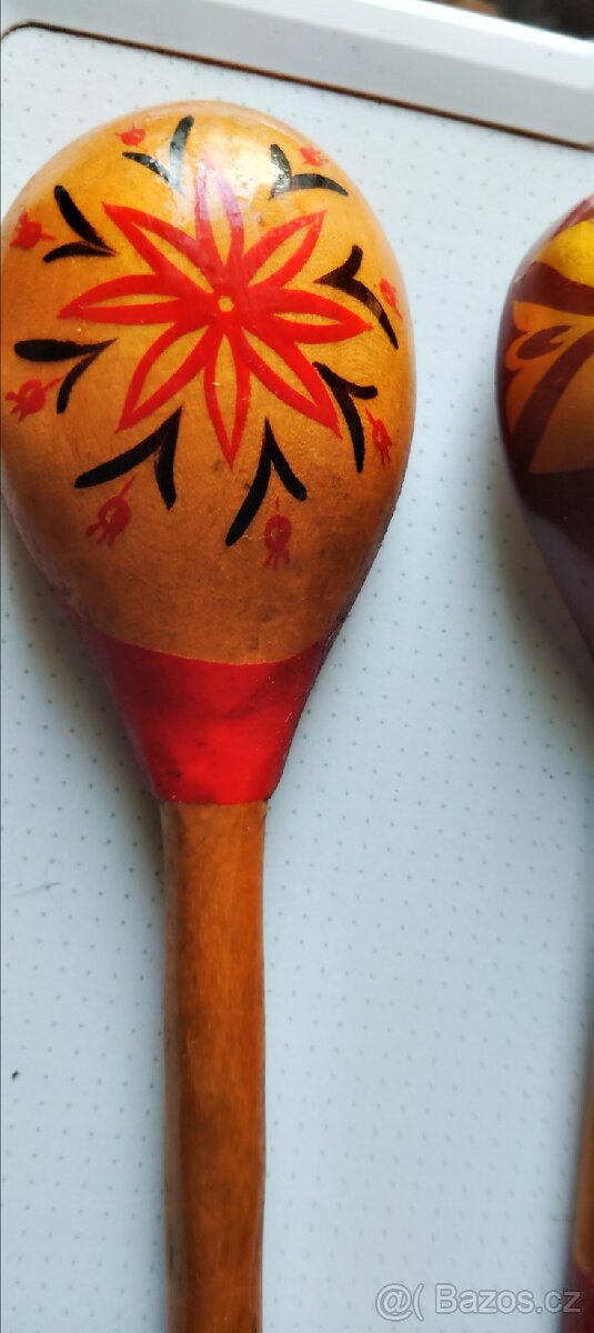 Dřevěné ručně malované lžíce SSSR - 18