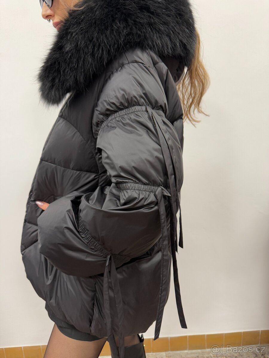 Dámská péřová bunda s pravou liščí kožešinou - 18
